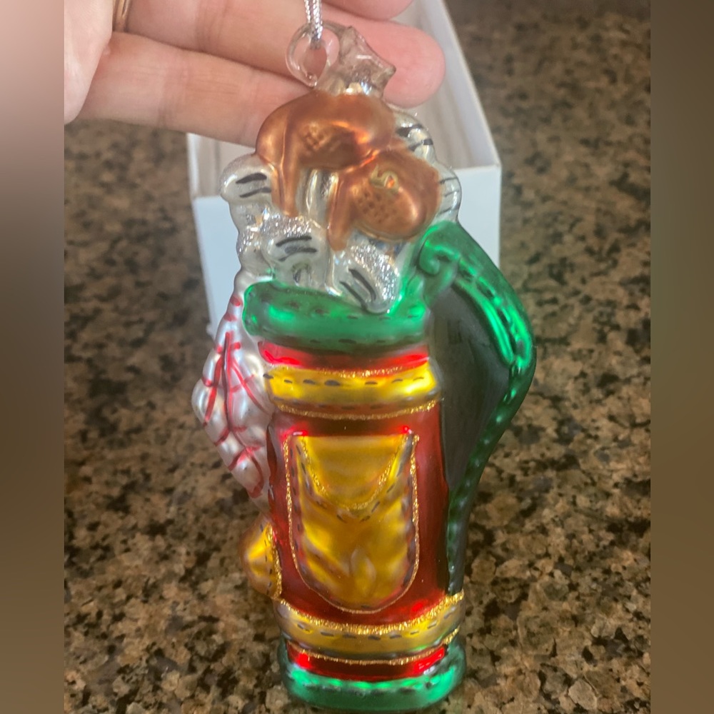 Department 56 Mercury Glass Golf Bag Ornament